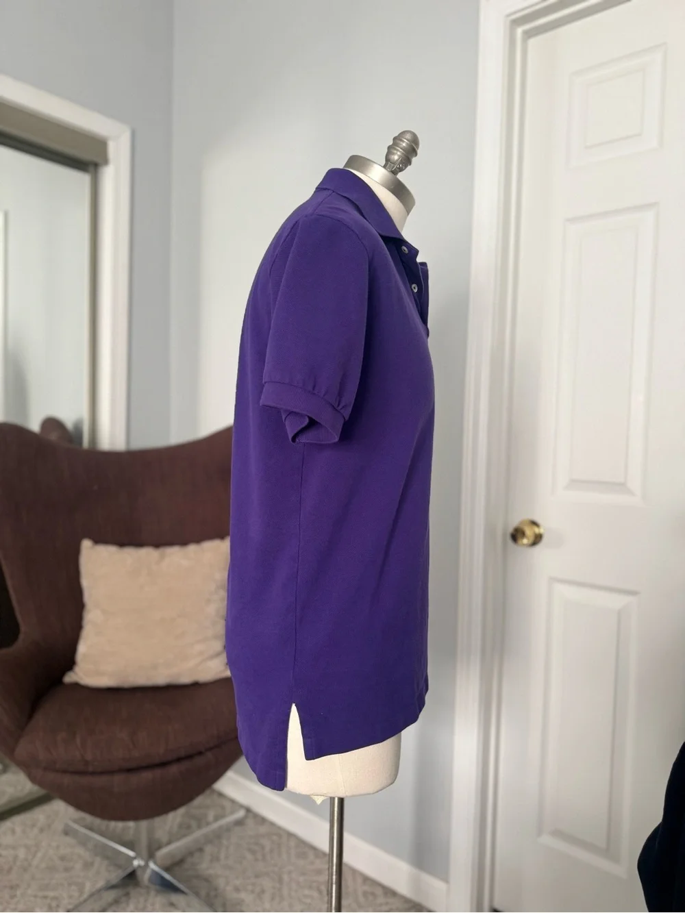 Ralph Lauren Purple Short-Sleeve Polo with Yellow Pony